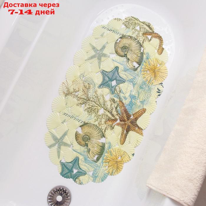 Коврик для ванны Доляна "Ракушки", 35×65 см - фото 2 - id-p191347366
