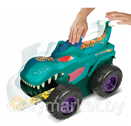 Игровой набор Hot Wheels Монстр-трак Голодный Мега Рекс GYL13, фото 3