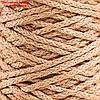 Шнур для вязания "Классик" без сердечника 100% полиэфир ширина 4мм 100м (св.бежевый), фото 4