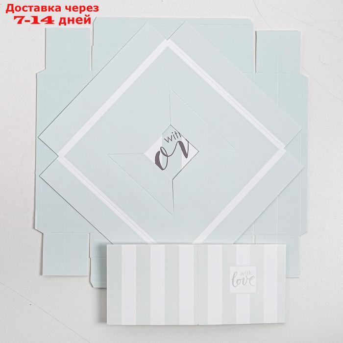 Коробка для цветов с вазой и PVC окнами складная With love, 23 х 30 х 23 см - фото 2 - id-p193943919