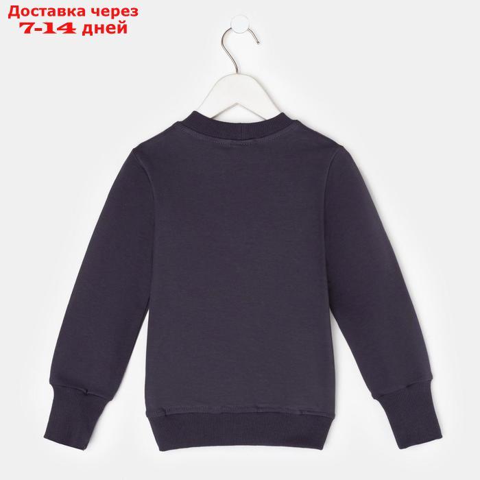 Джемпер (свитшот) для мальчика MINAKU: Casual collection цвет графит, рост 128 - фото 4 - id-p194385376