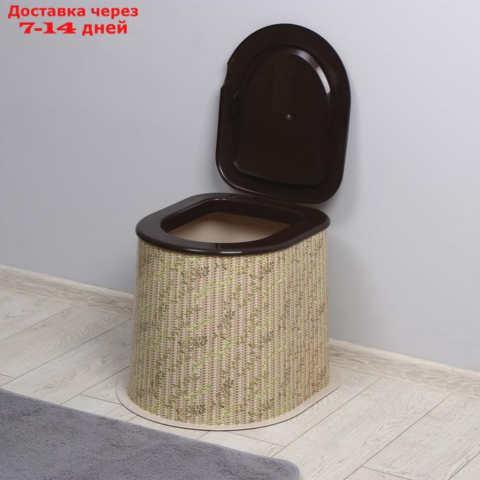 Туалет дачный, h = 39 см, без дна, с креплением к полу, "Плетёнка" - фото 1 - id-p193944361