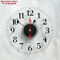 Часы настенные "Стиль 3" прозрачные, открытая стрелка, d=30 см