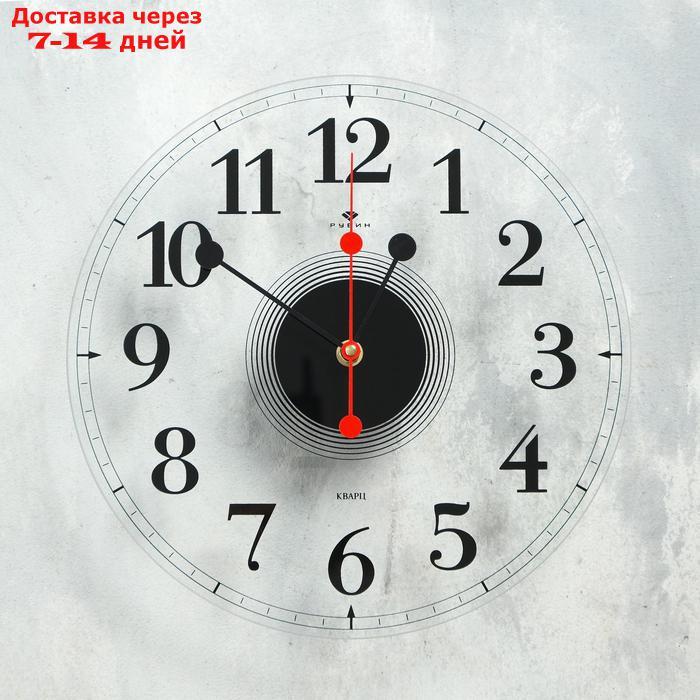 Часы настенные "Стиль 3" прозрачные, открытая стрелка, d=30 см - фото 1 - id-p194385455