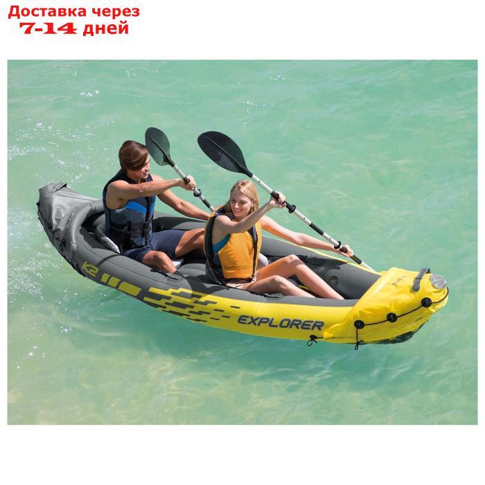 Лодка Explorer K2, 2 местная, 312 х 91 х 51 см, алюминиевые вёсла 213 см, насос, 2 сиденья, до 180 кг, 68307NP - фото 6 - id-p193937942