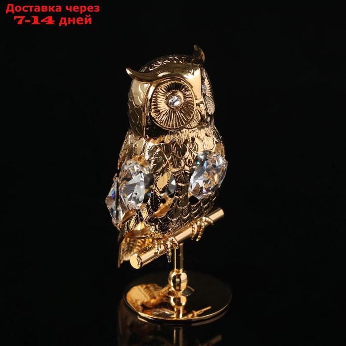 Сувенир "Филин", 4×4×7,5 см, с кристаллами Сваровски - фото 1 - id-p194383249