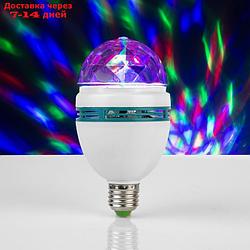 Лампа хрустальный шар, d=8 см, эффект зеркального шара 17х8х8 220V, тип цоколя Е27