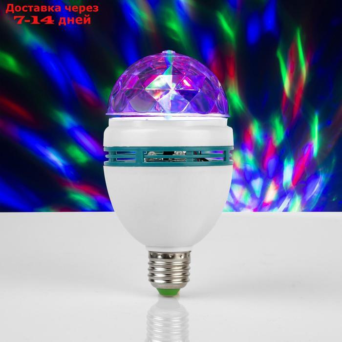 Лампа хрустальный шар, d=8 см, эффект зеркального шара 17х8х8 220V, тип цоколя Е27 - фото 1 - id-p194385578