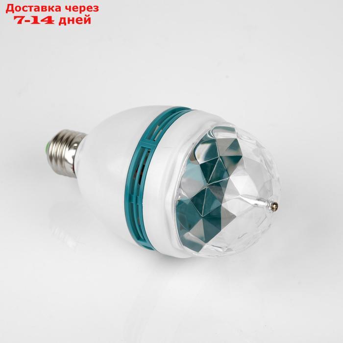 Лампа хрустальный шар, d=8 см, эффект зеркального шара 17х8х8 220V, тип цоколя Е27 - фото 3 - id-p194385578