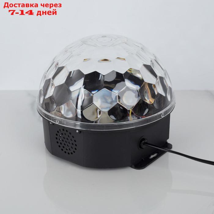 Световой прибор хрустальный шар, d=17.5 см, с музыкой, Bluetooth, 220V - фото 4 - id-p194385586