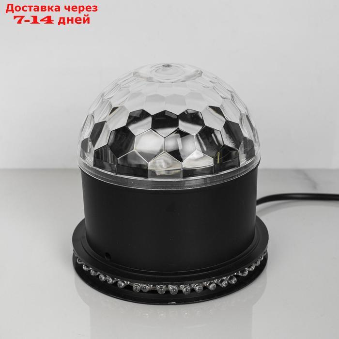 Световой прибор "Хрустальный шар", LED-54-220V, 1 динамик, Bluetooth, ЧЕРНЫЙ - фото 5 - id-p194385613