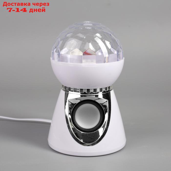 Световой прибор " Хрустальный шар", 19х11 см, Bluetooth-динамик, 220V, RGB - фото 2 - id-p194385626