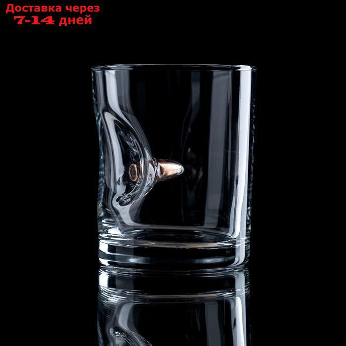 Набор стакан и камни для виски "Военный", с пулей, 3 камня в мешочке, 250 мл - фото 3 - id-p194385628