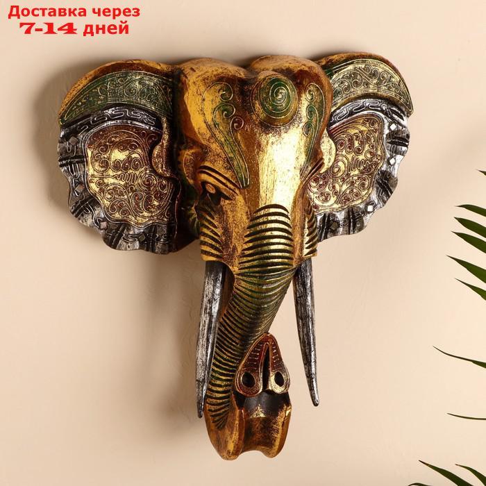 Панно настенное "Голова слона" 33х13х40 см - фото 2 - id-p193945538
