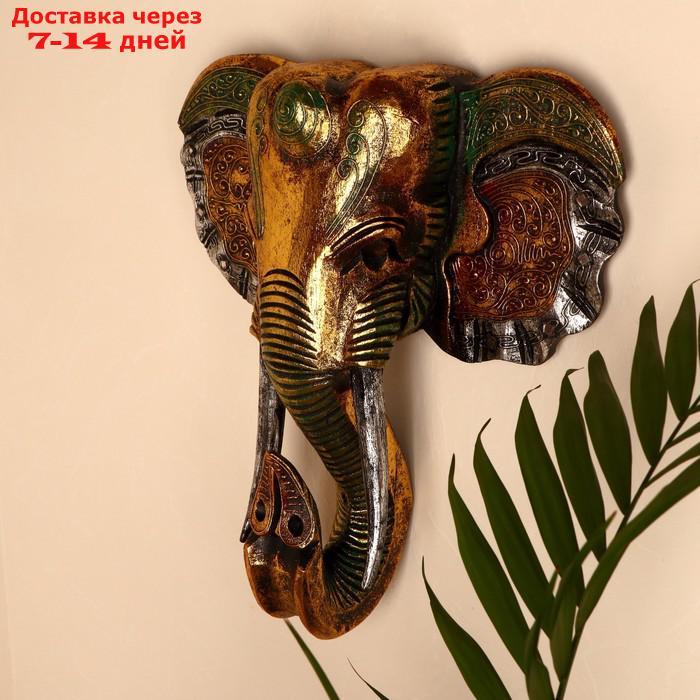 Панно настенное "Голова слона" 33х13х40 см - фото 3 - id-p193945538