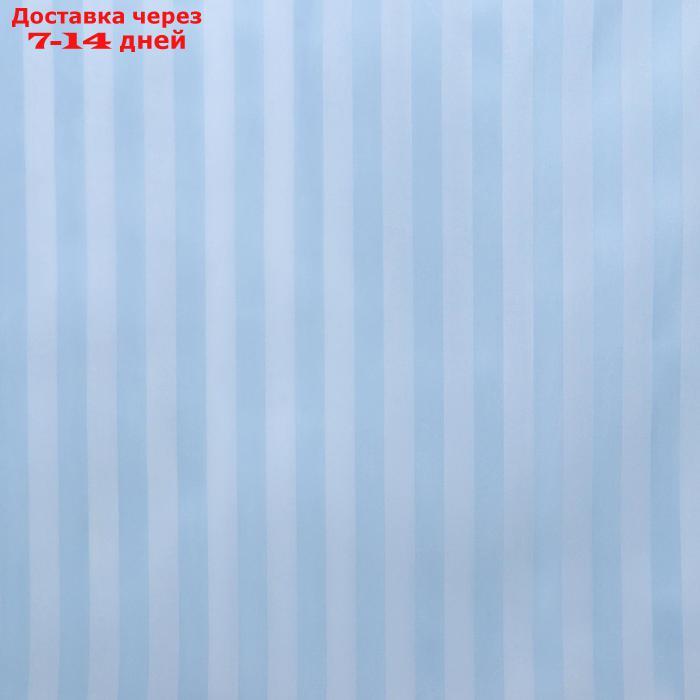Штора для ванной комнаты Доляна "Полоска", 180×180 см, полиэстер, цвет голубой - фото 2 - id-p193945628