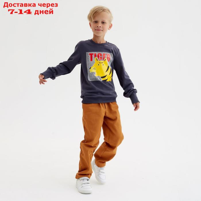 Джемпер (свитшот) для мальчика MINAKU: Casual collection цвет графит, рост 98 - фото 4 - id-p193945724