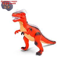 Динозавр р/у "T-Rex", световые и звуковые эффекты, работает от батареек, цвет красный