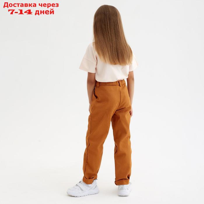 Брюки для девочки MINAKU: Casual collection KIDS, цвет рыжий, рост 122 см - фото 9 - id-p193945750