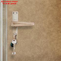 Комплект для обивки дверей 110 × 205 см: иск.кожа, поролон 5 мм, гвозди, струна, светло-бежевый, "Рулон"