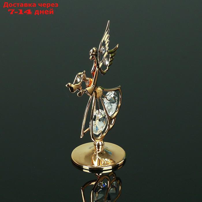 Сувенир "Ангел с голубем", 3×5×7.5 см, с кристаллами Сваровски - фото 2 - id-p194385007