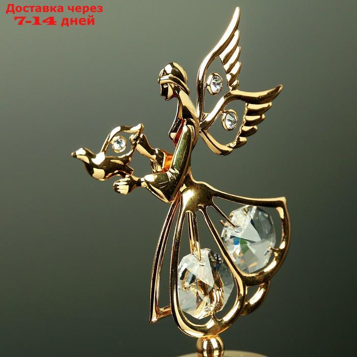 Сувенир "Ангел с голубем", 3×5×7.5 см, с кристаллами Сваровски - фото 4 - id-p194385007