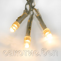 Гирлянда Светодиодный Дождь 3х2 м, свечение с динамикой, прозрачный провод, 230 В, цвет теплый белый, фото 3