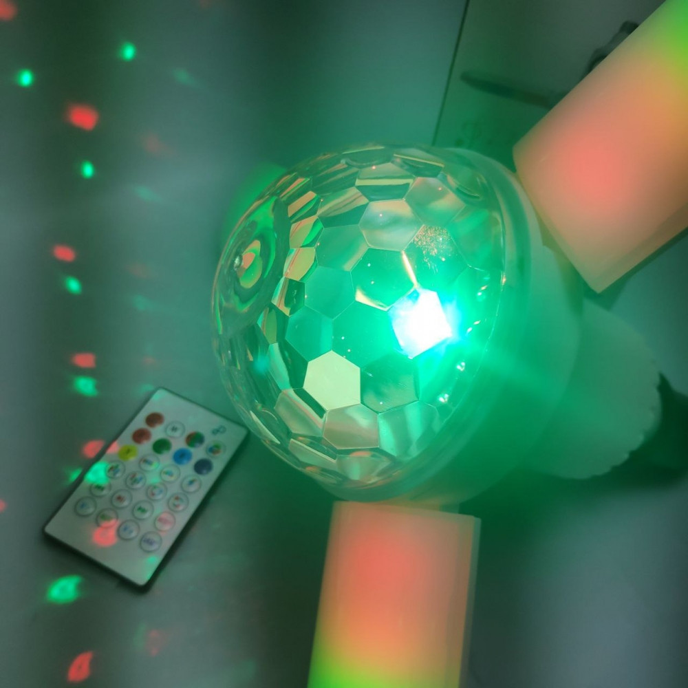Музыкальная диско LED лампа Deformation music Lamp с пультом ДУ (Bluethooth, музыка, аудио, 7 цветов, цоколь - фото 5 - id-p194381818