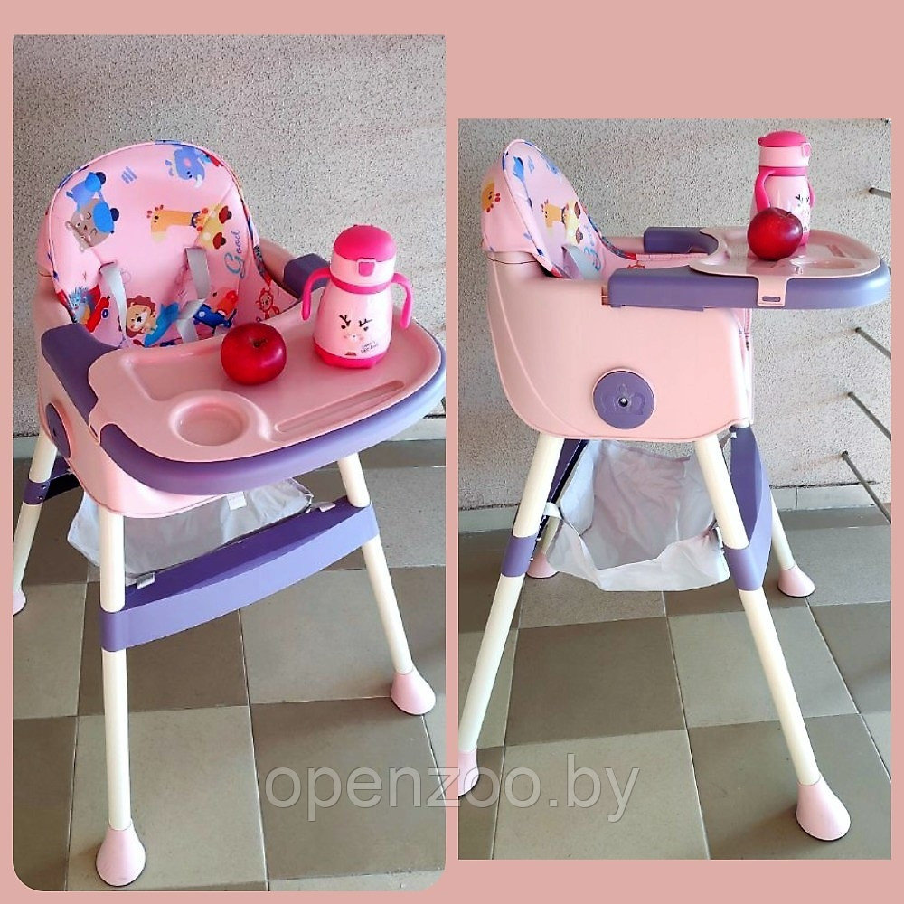 Стульчик для кормления ребенка Bestbaby розово/фиолетовый - фото 3 - id-p194382214