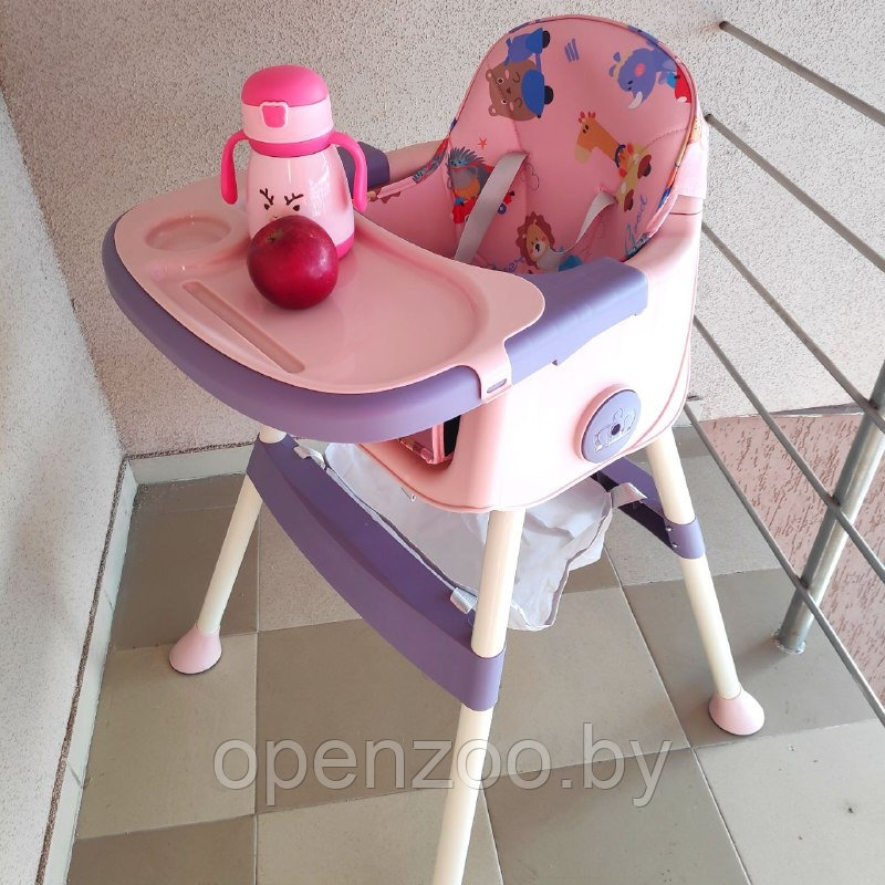 Стульчик для кормления ребенка Bestbaby розово/фиолетовый - фото 7 - id-p194382214