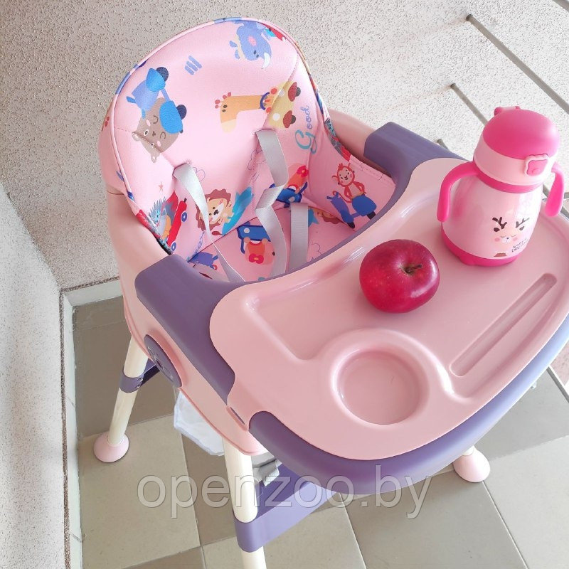 Стульчик для кормления ребенка Bestbaby розово/фиолетовый - фото 9 - id-p194382214
