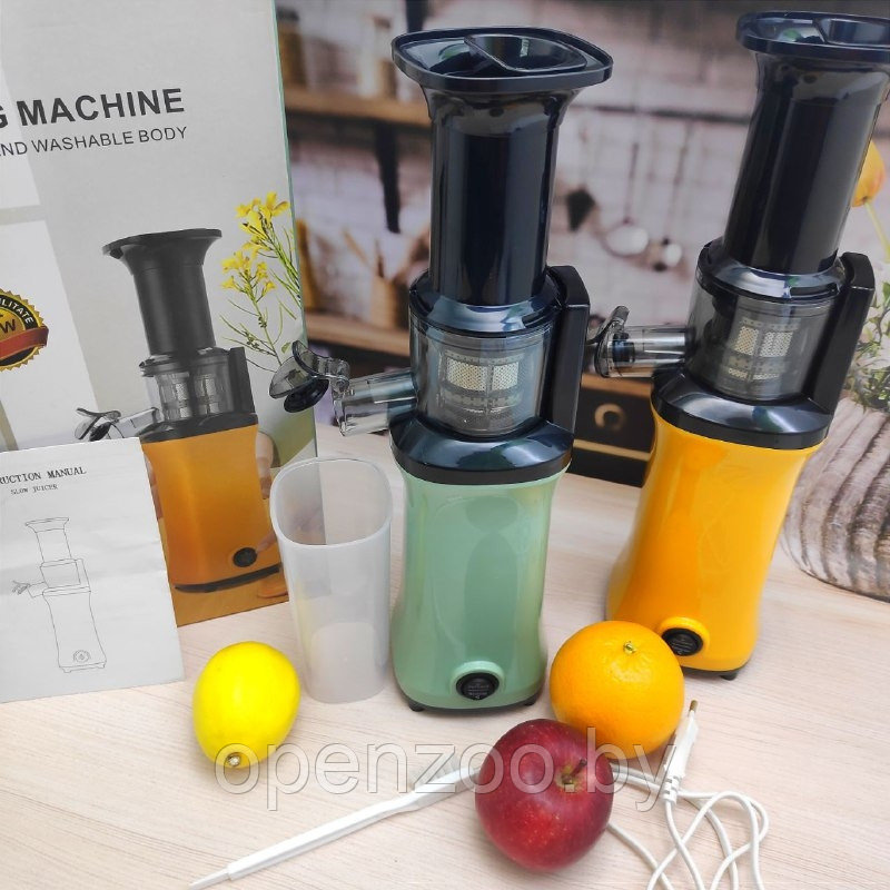 Соковыжималка электрическая шнековая Meileyi Juicing machine MLY-818B Оранжевая - фото 3 - id-p194268699