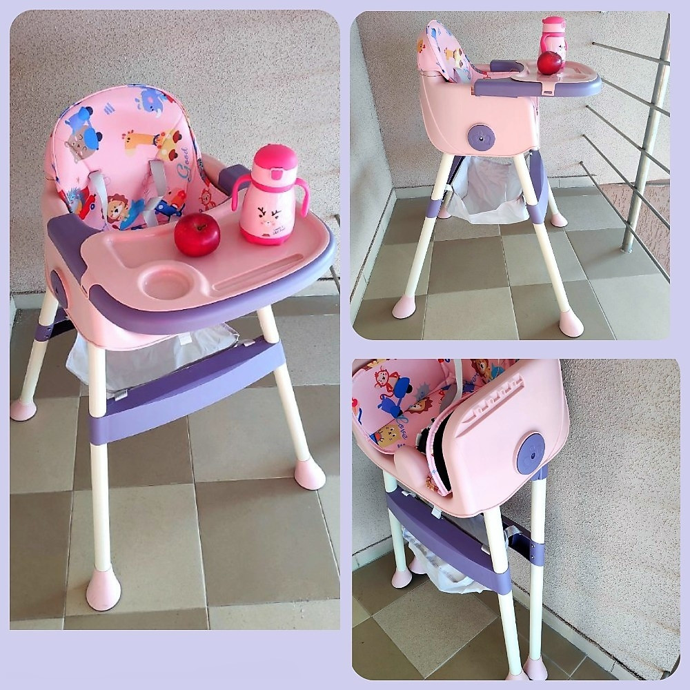 Стульчик для кормления ребенка Bestbaby розово/фиолетовый - фото 4 - id-p194382051