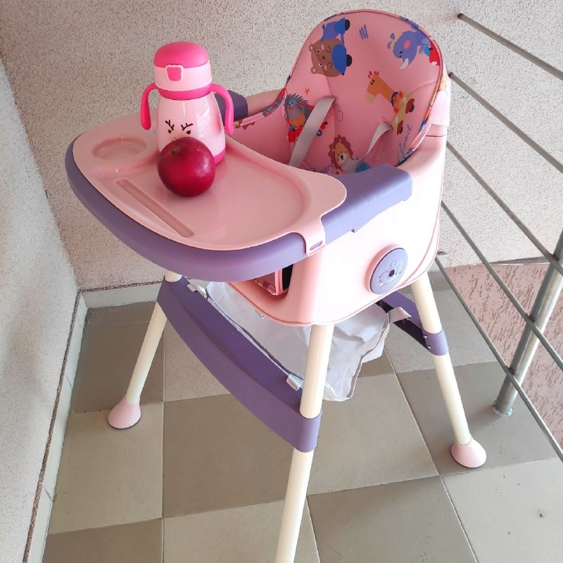 Стульчик для кормления ребенка Bestbaby розово/фиолетовый - фото 7 - id-p194382178