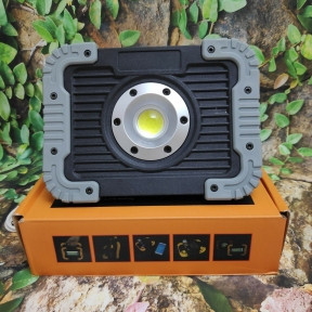 Прожектор светодиодный W-833 COB LED 750 Lumen c пауэр банком 4400 mAh Серый - фото 1 - id-p179626044