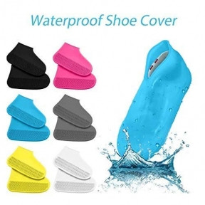 Бахилы (чехлы на обувь) от дождя  и песка многоразовые силиконовые Waterproof Silicone Shoe. Суперпрочные