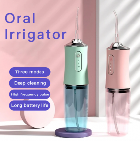 Ирригатор (флоссер) для гигиены полости рта Oral Irrigator 4 сменные насадки Зеленый - фото 1 - id-p154998621