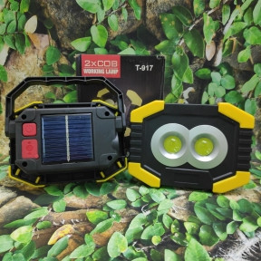 Прожектор Multi-Function Lamp T-917 SOLAR-2COB светодиодный портативный аккумуляторный, солнечная батарея