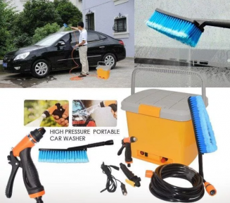 Автомобильная мойка с контейнером от прикуривателя, High Pressure Portable Car Washer, портативная - фото 1 - id-p151860725