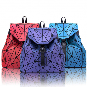 Светящийся неоновый рюкзак-сумка Хамелеон. Светоотражающий рюкзак Голубой NEW - фото 1 - id-p179626126