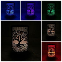 Металлический ультразвуковой увлажнитель Iron Art Led Color Lamp (Аромадиффузор светодиодный) Черный Дерево