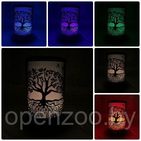 Металлический ультразвуковой увлажнитель Iron Art Led Color Lamp (Аромадиффузор светодиодный) Черный Дерево