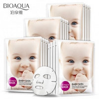 Тканевая освежающая маска для упругости кожи с коллагеном BioAqua Baby Skin Soft White Moisturizing Mask, 30