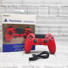 Игровой геймпад Sony DualShock 4 , беспроводной Красный - фото 1 - id-p179624414
