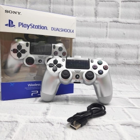 Игровой геймпад Sony DualShock 4 , беспроводной Серебро - фото 1 - id-p179624415