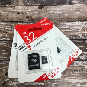 Карта памяти 32GB Smartbuy (Оригинал) micro SDНC 10 класс SD адаптер - фото 1 - id-p179626200