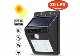 Фонарь с датчиком движения на солнечной батарее 20 LED Solar Powered LED Wall Light