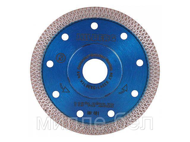 Алмазный круг 115х22 мм по керамике сплошн.ультратонкий X-Turbo HILBERG - фото 1 - id-p194500289