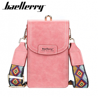 Дизайнерский женский клатч Baellerry Youne Will Show N8608 с плечевым ремнем Розовое Deep Pink