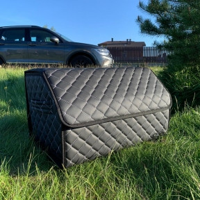 Автомобильный органайзер Кофр в багажник Premium CARBOX Усиленные стенки (размер 50х30см) Черный с черной - фото 1 - id-p180862333